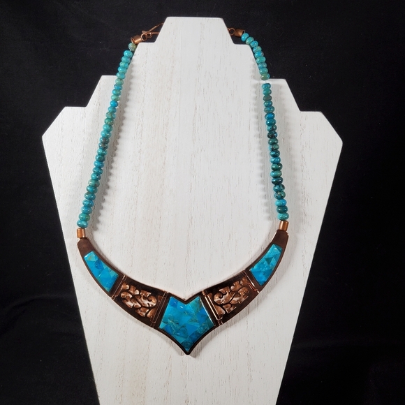 Jay King Turquoise and Cooper Necklace - Picture 1 of 7